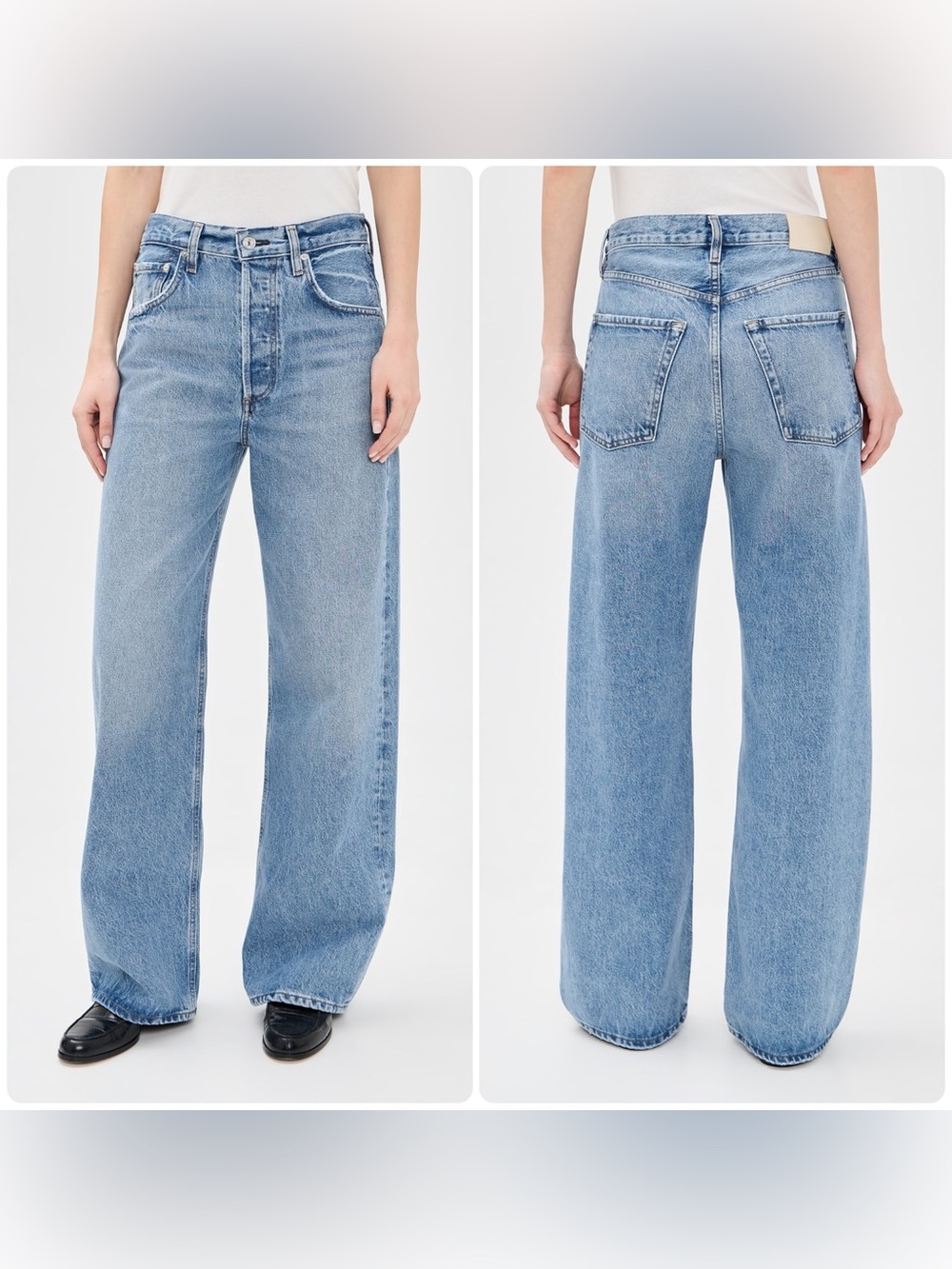 Citizens Of Humanity Ayla Baggy Jeans in Skylights Light Wash Size 24
